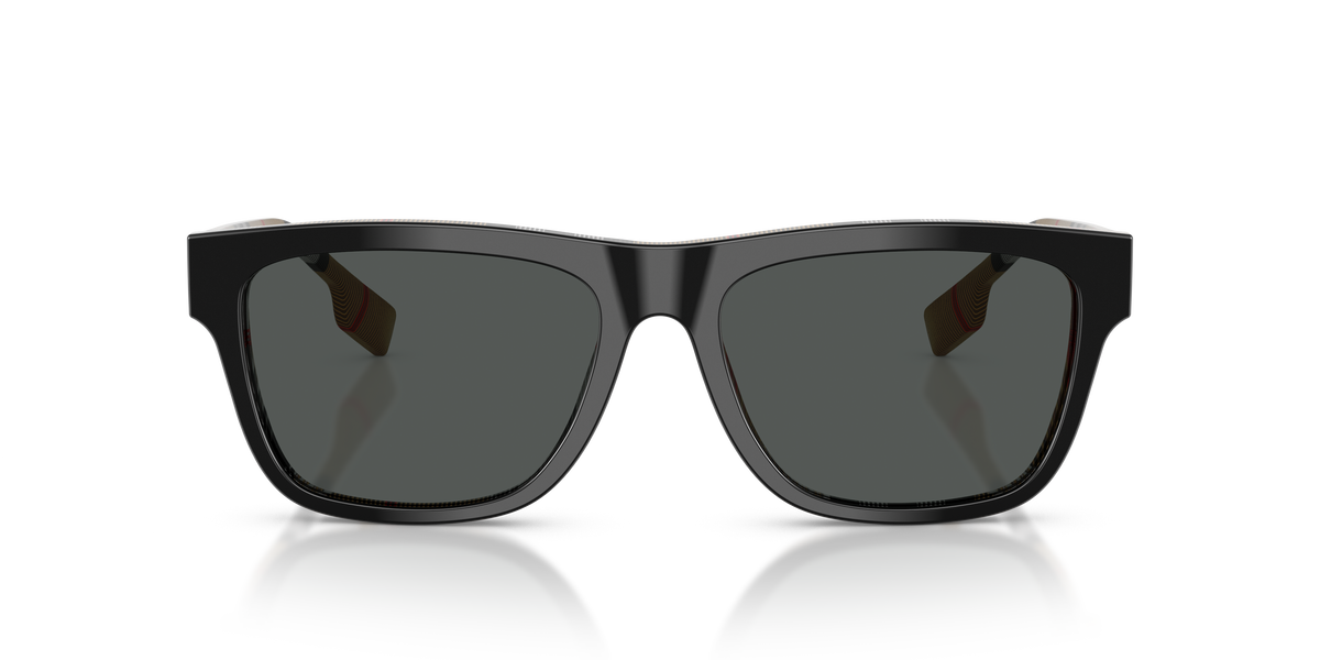 Burberry BE4293 Sunglasses in 380687 Top Black On Vintage Check / Grey lens, front view