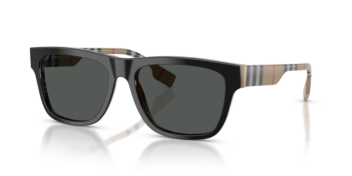 Burberry BE4293 Sunglasses in 380687 Top Black On Vintage Check / Grey lens