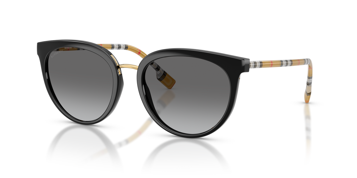 Burberry BE4316 Willow Sunglasses in 385311 Black / Grey Gradient lens