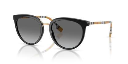 Burberry BE4316 Willow Sunglasses in 385311 Black / Grey Gradient lens