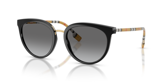 Burberry BE4316 Willow Sunglasses in 385311 Black / Grey Gradient lens