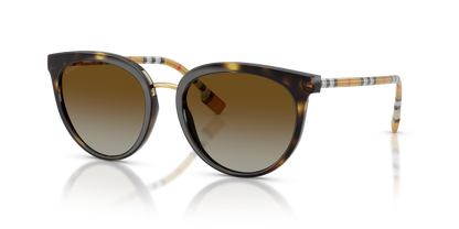 Burberry BE4316 Willow Sunglasses in 3854T5 Dark Havana / Polarized Brown Gradient lens