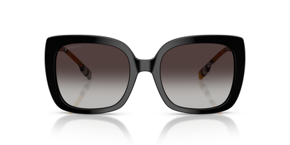 Burberry BE4323 Caroll Sunglasses in 38538G Black / Grey Gradient lens, front view