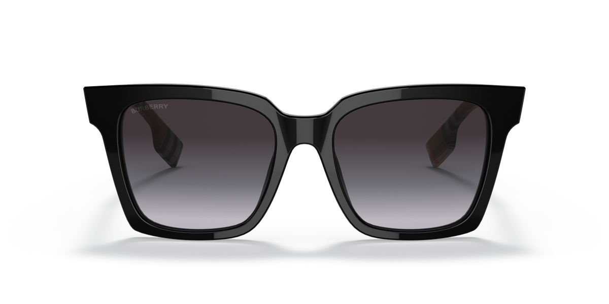 Burberry BE4335 Maple Sunglasses in 39298G Black / Grey Gradient lens, front view