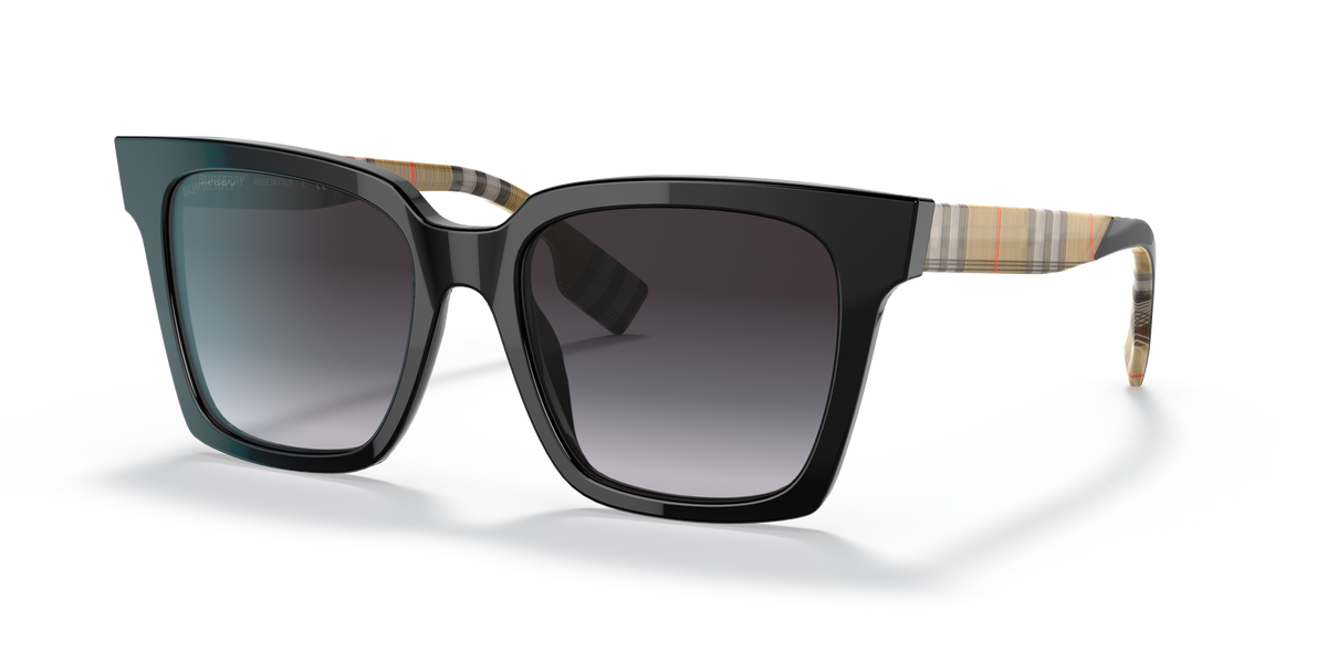 Burberry BE4335 Maple Sunglasses in 39298G Black / Grey Gradient lens