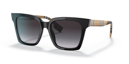 Burberry BE4335 Maple Sunglasses in 39298G Black / Grey Gradient lens