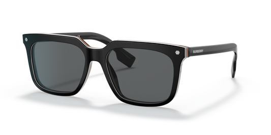 Burberry BE4337 Carnaby Sunglasses in 379887 Black / Dark Grey lens