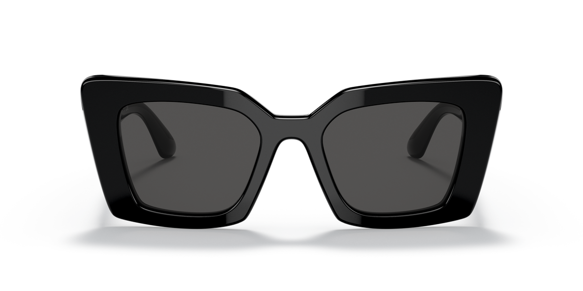 Burberry BE4344 Daisy Sunglasses in 300187 Black / Dark Grey lens, front view