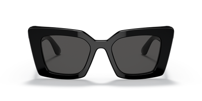 Burberry BE4344 Daisy Sunglasses in 300187 Black / Dark Grey lens, front view