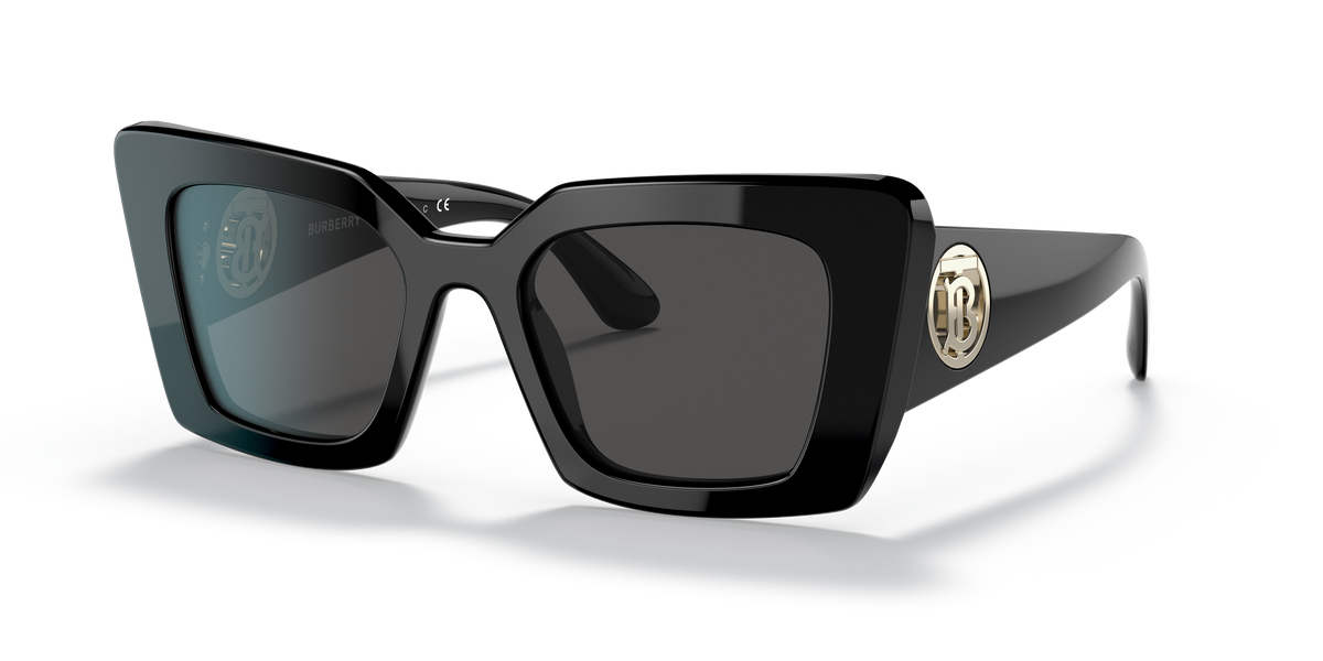Burberry BE4344 Daisy Sunglasses in 300187 Black / Dark Grey lens