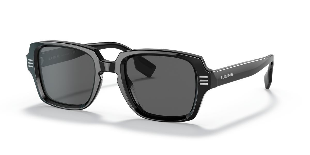 Burberry BE4349 Eldon Sunglasses in 300187 Black / Dark Grey lens