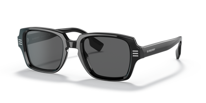 Burberry BE4349 Eldon Sunglasses in 300187 Black / Dark Grey lens
