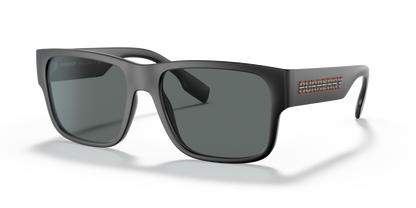 Burberry BE4358 Knight Sunglasses in 346481 Matte Black / Polarized Dark Grey lens
