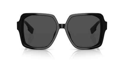 Burberry BE4379D Sunglasses in 300187 Black / Dark Grey lens, front view