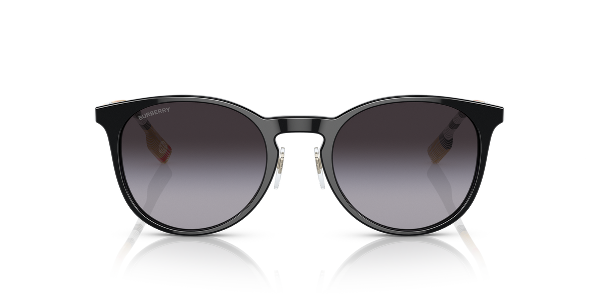Burberry BE4380D Sunglasses in 38538G Black / Grey Gradient lens, front view
