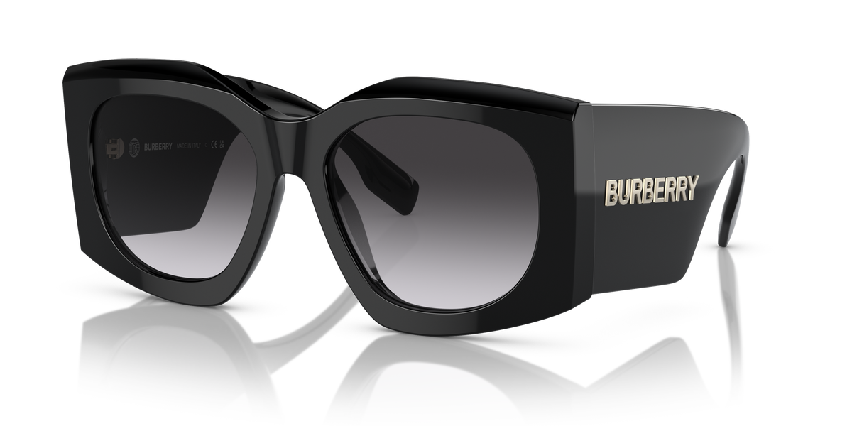 Burberry BE4388U Madeline Sunglasses in 30018G Black / Grey Gradient lens