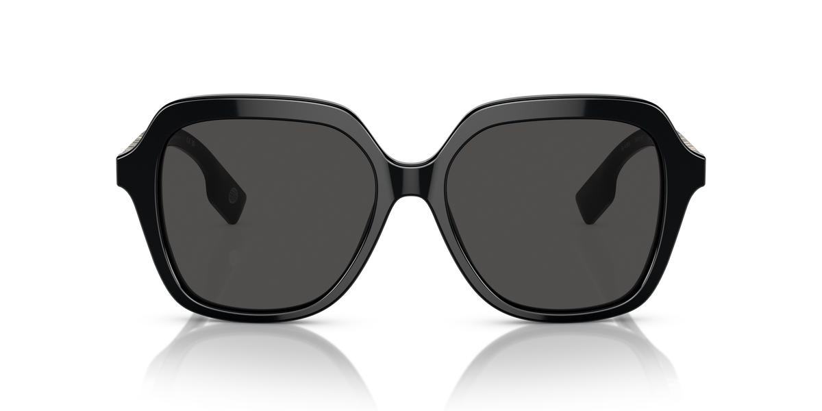 Burberry BE4389 Joni Sunglasses in 300187 Black / Dark Grey lens, front view