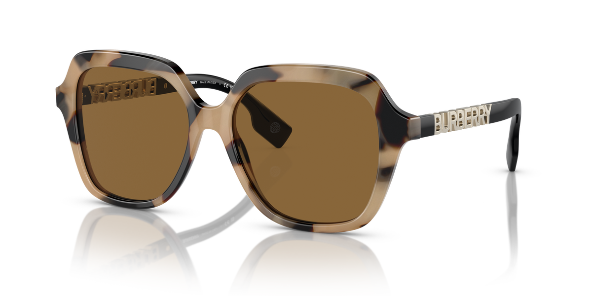 Burberry BE4389 Joni Sunglasses in 350173 Spotted Horn / Bronze lens