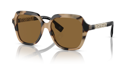Burberry BE4389 Joni Sunglasses in 350173 Spotted Horn / Bronze lens