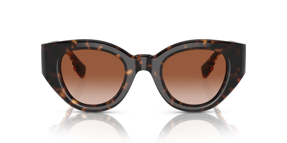 Burberry BE4390 Meadow Sunglasses in 300213 Dark Havana / Brown Gradient lens, front view