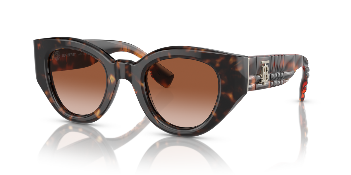 Burberry BE4390 Meadow Sunglasses in 300213 Dark Havana / Brown Gradient lens