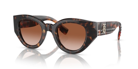 Burberry BE4390 Meadow Sunglasses in 300213 Dark Havana / Brown Gradient lens