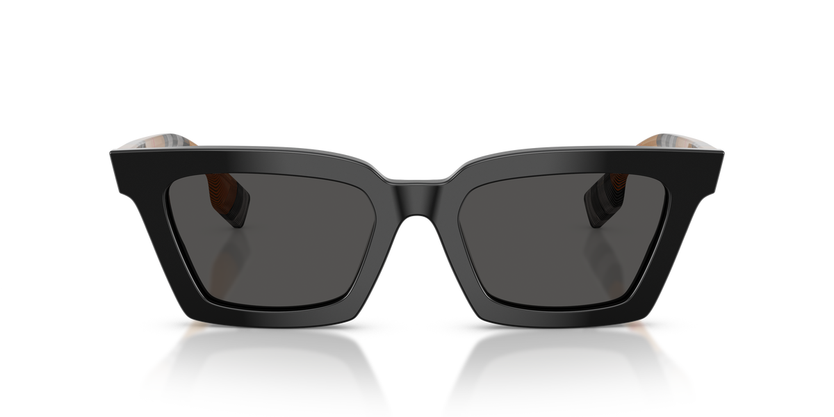 Burberry BE4392U Briar Sunglasses in 395287 Black / Dark Grey lens, front view