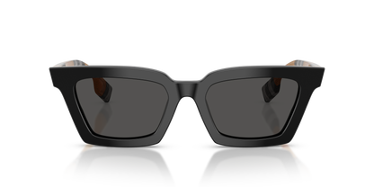 Burberry BE4392U Briar Sunglasses in 395287 Black / Dark Grey lens, front view