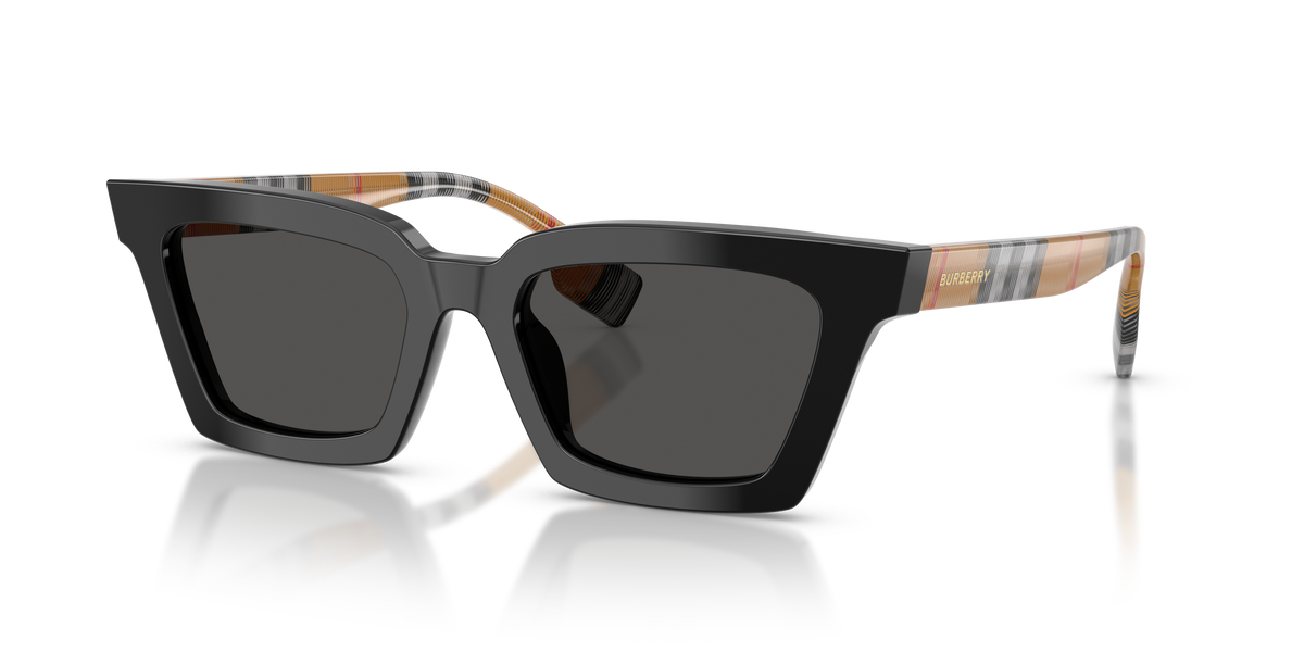 Burberry BE4392U Briar Sunglasses in 395287 Black / Dark Grey lens
