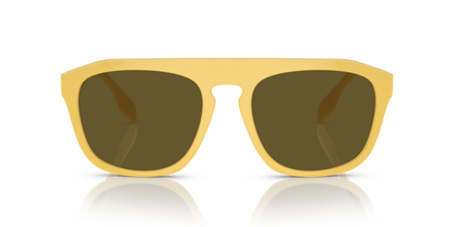 Burberry BE4396U Wren Sunglasses in 407073 Yellow / Dark Brown lens, front view