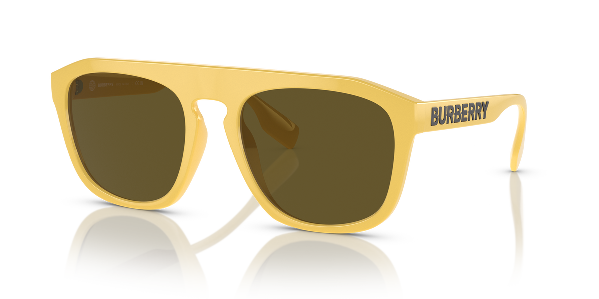 Burberry BE4396U Wren Sunglasses in 407073 Yellow / Dark Brown lens