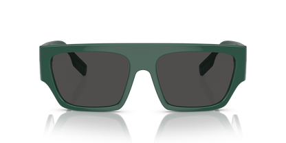 Burberry BE4397U Micah Sunglasses in 407187 Green / Dark Grey lens, front view