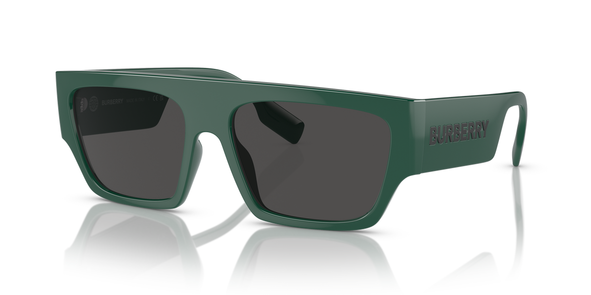 Burberry BE4397U Micah Sunglasses in 407187 Green / Dark Grey lens