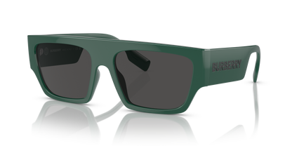 Burberry BE4397U Micah Sunglasses in 407187 Green / Dark Grey lens