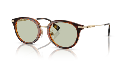 Burberry BE4398D Kelsey Sunglasses in 3002/2 Dark Havana / Light Green lens