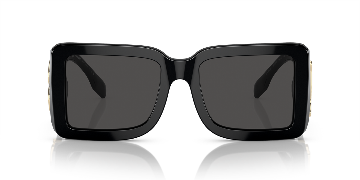 Burberry BE4406U Sunglasses in 300187 Black / Dark Grey lens, front view