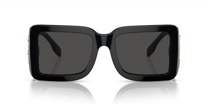 Burberry BE4406U Sunglasses in 300187 Black / Dark Grey lens, front view