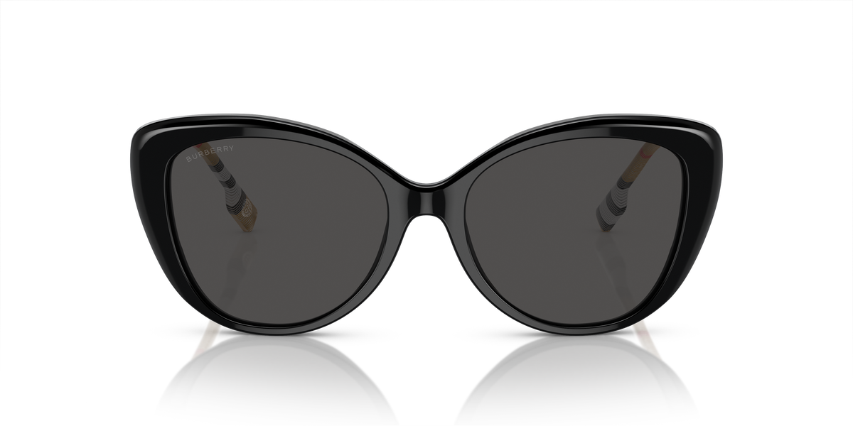 Burberry BE4407 Sunglasses in 385387 Black / Dark Grey lens, front view