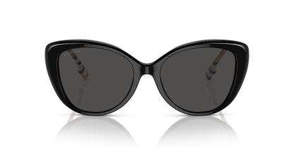 Burberry BE4407 Sunglasses in 385387 Black / Dark Grey lens, front view