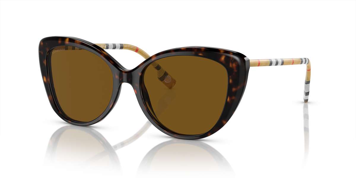 Burberry BE4407 Sunglasses in 385483 Dark Havana / Brown Polarized lens