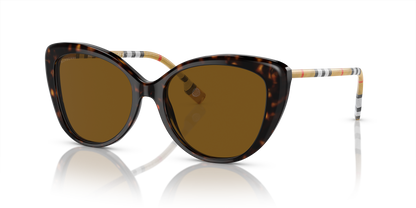 Burberry BE4407 Sunglasses in 385483 Dark Havana / Brown Polarized lens