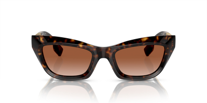 Burberry BE4409 Sunglasses in 300213 Dark Havana / Brown Gradient lens, front view