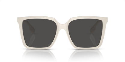 Burberry BE4411D Sunglasses in 410087 Ivory / Dark Grey lens, front view