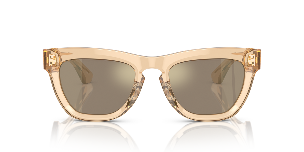 Burberry BE4415U Sunglasses in 40635A Brown / Light Brown Mirror Gold lens, front view