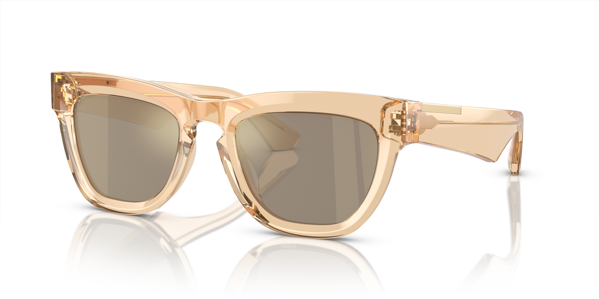 Burberry BE4415U Sunglasses in 40635A Brown / Light Brown Mirror Gold lens