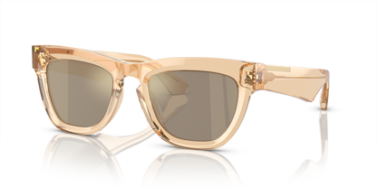 Burberry BE4415U Sunglasses in 40635A Brown / Light Brown Mirror Gold lens
