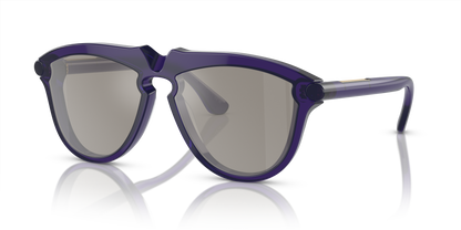 Burberry BE4417U Sunglasses in 41056G Violet / Light Grey Mirror Silver lens