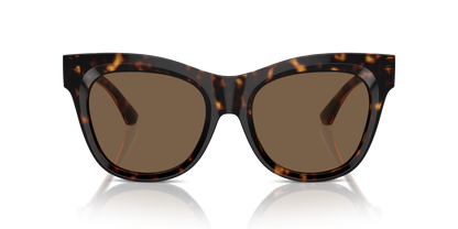Burberry BE4418 Sunglasses in 300273 Dark Havana / Dark Brown lens, front view