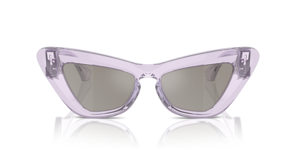 Burberry BE4421U Sunglasses in 40956G Violet / Light Grey Mirror Silver lens, front view