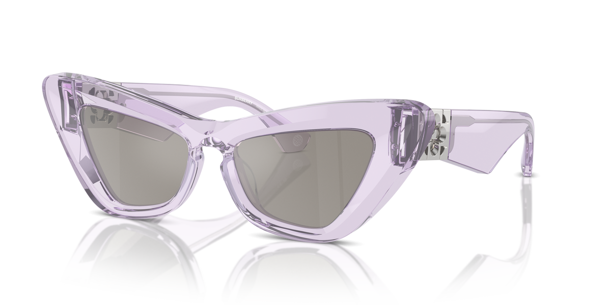 Burberry BE4421U Sunglasses in 40956G Violet / Light Grey Mirror Silver lens